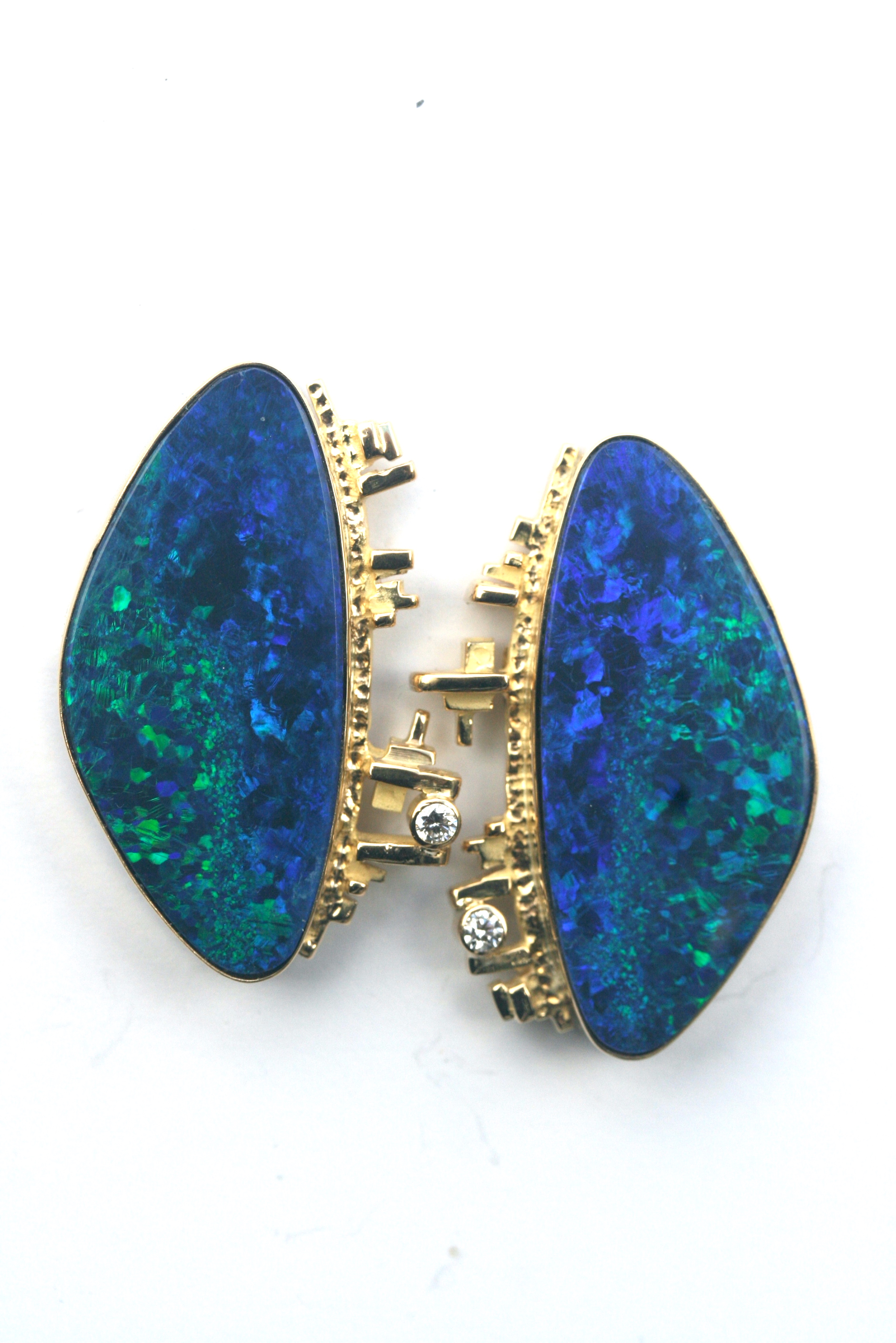 Large Boulder Opal Earrings